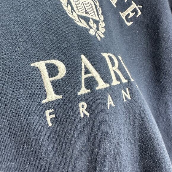 Universite Paris Crewneck Sweatshirt Size L, Navy Blue, 21x27 - Picture 3 of 8